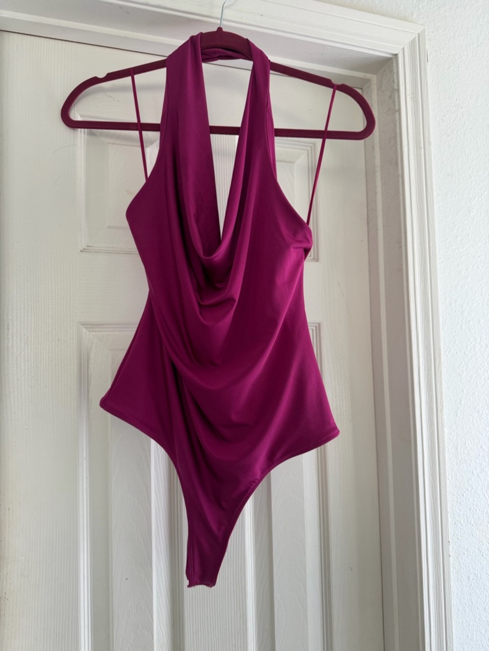 Guess hot pink halter bodysuit size small